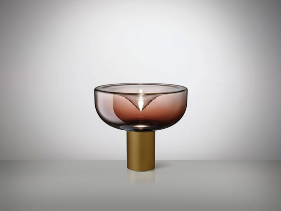 Leucos Aella T 30 cm – Shaded Burgundy, Matt Bronze structure