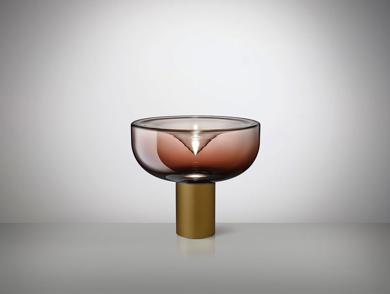 Leucos Aella T 30 cm – Shaded Burgundy, Matt Bronze structure