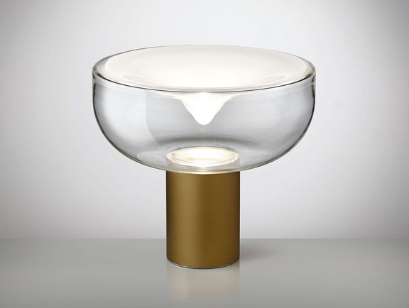 Leucos Aella T 54 cm – Transparent with White Spot, Matt Bronze structure