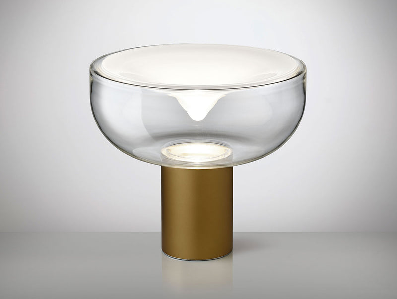 Leucos Aella T 54 cm – Transparent with White Spot, Matt Bronze structure