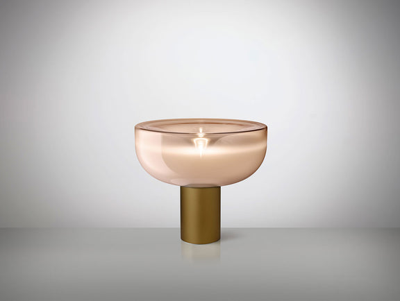 Leucos Aella T 30 cm – Pink Shaded White, Matt Bronze structure