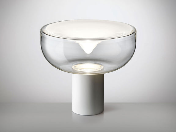 Leucos Aella T 54 cm – Transparent with White Spot, Matt White structure