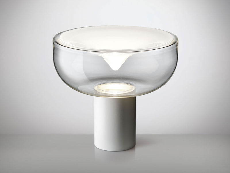 Leucos Aella T 54 cm – Transparent with White Spot, Matt White structure